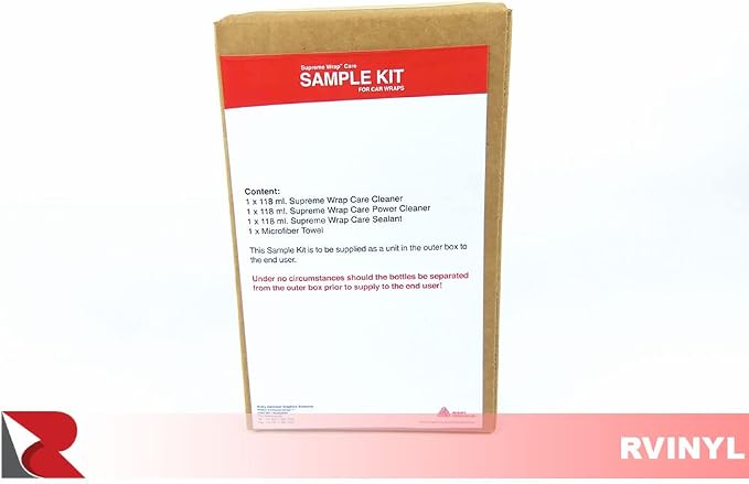 Avery Dennison Supreme Wrap Care - Power Cleaner, Sealant and Micro Fiber Cloth - Professional Quality Car Vinyl Installation Kit - Sample Pack
