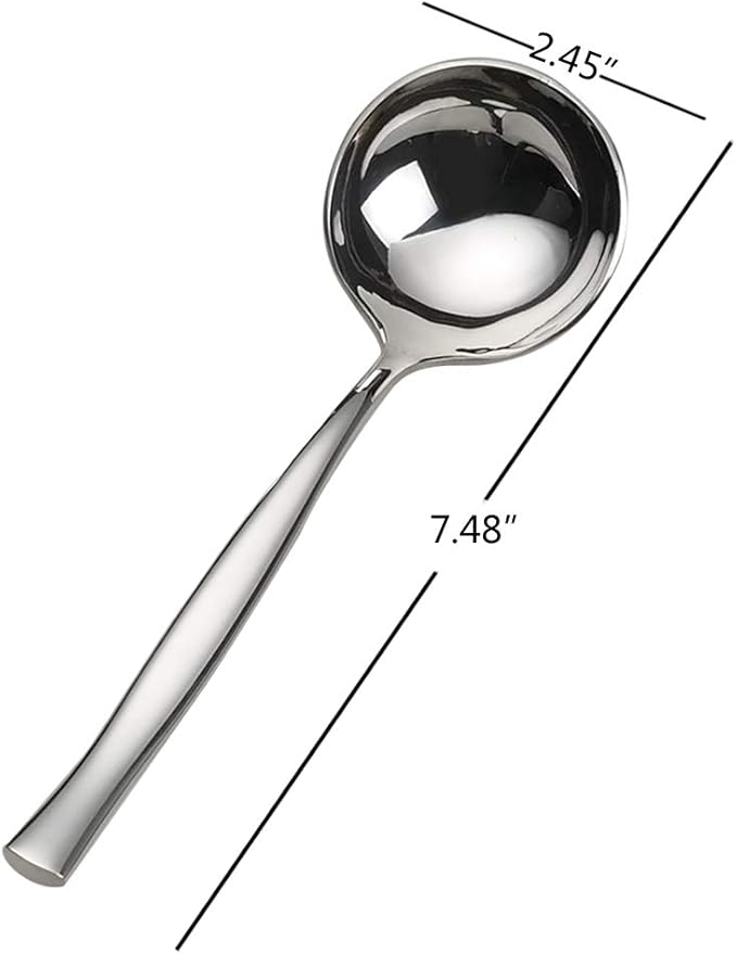Idotry 2-Piece Stainless Steel Gravy Soup Spoon, Gravy Ladle Soup, Small Ladle