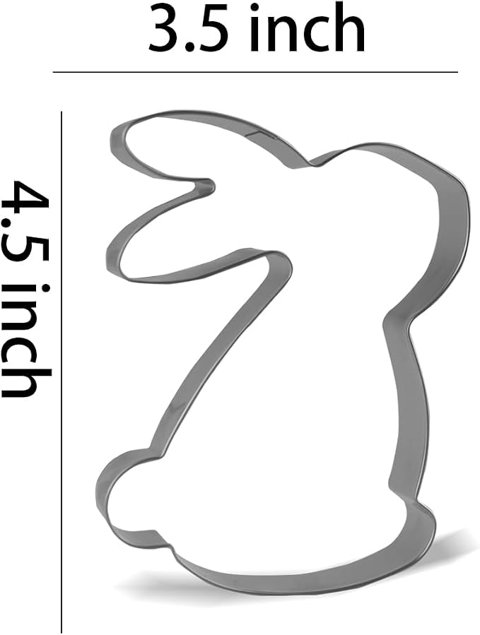 Keewah Rabbit Cookie Cutter, 4.5”, Stainless Steel