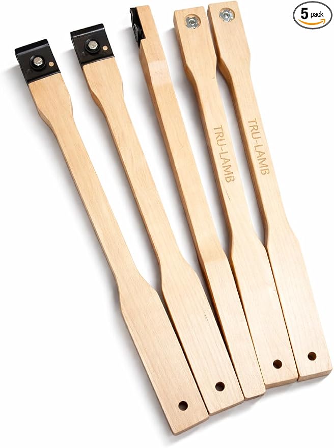 Tru-Lamb Floor Scrapers, 5 Pack, Paint, Stain & Varnish Removal Tools with Red Devil Blades, Professional Scrapers for Surface Prep and Finish Removal (5 Pack, 18" x 1.5")