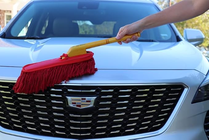 California Car Duster 62442 Standard Car Duster with Wooden Handle,Red (Pack of 2)