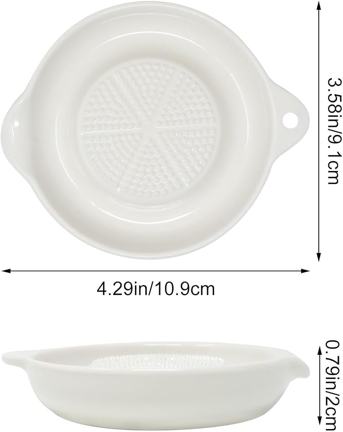 "yueton 1 Pack Ceramic Grater for Mashed Potato Making, Garlic, Ginger, Onion, Lemon, Chocolate, Practical Kitchen Tool"