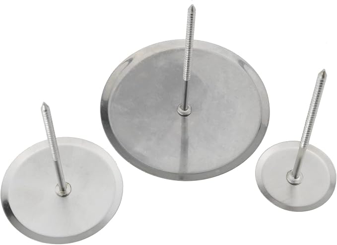 6PCS Food Grade Stainless Steel Cake Flower Decorating Tool Cupcake Icing Cream Decorating Tool Cake Flower Nail Reusable Stainless Steel Baking Heating Core Cake Flower Needles Lifters