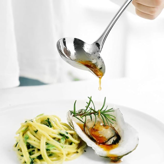 Small Gravy Sauce Ladle,18/10 Stainless Steel Ladle With Pouring,Dishwasher Safe.