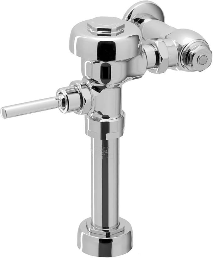 Sloan Regal 111 Exposed Manual Water Closet Flushometer (6 - Pack), 1.6 GPF Manual Flush Valve - Single Flush, Fixture Connection Top Spud, Diaphragm Valve, Polished Chrome Finish, 3080053