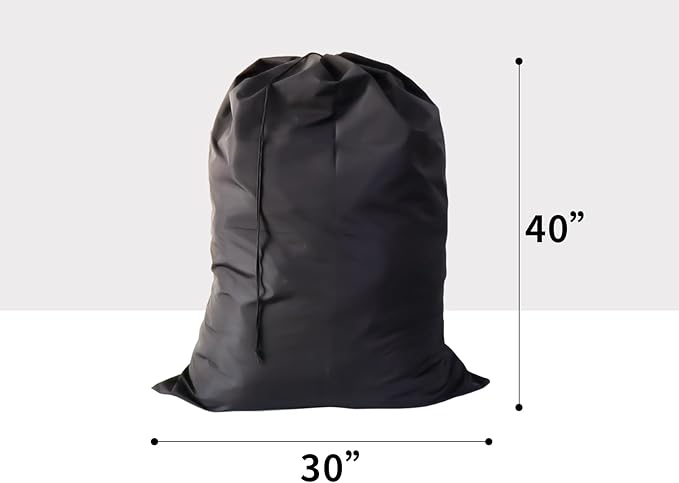 Extra Large Laundry Bag 30"x40" – 12 Pack Drawstring Bags for Family, College, Dorm & Apartment – Heavy Duty Reusable Storage Set – YETHAN