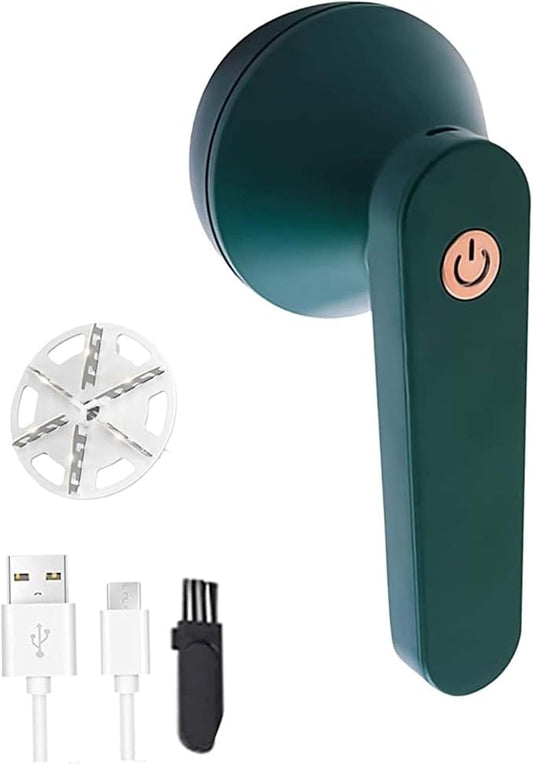 Lint Shaver, Clothes Shaver USB Rechargeable Electric Lint Remover Fabric Pill Remover for Clothing Furniture Green