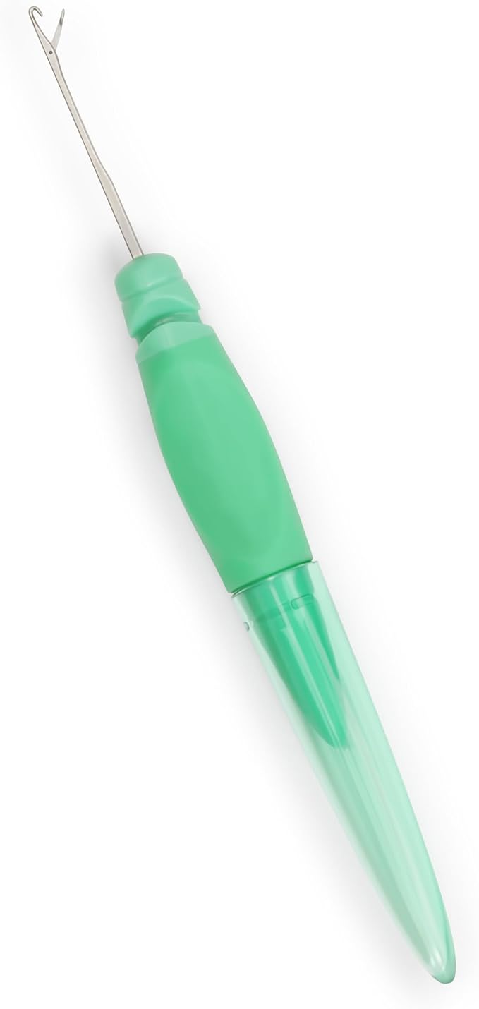 Dritz Clothing Care 82409 Ergonomic Knit Picker, Green