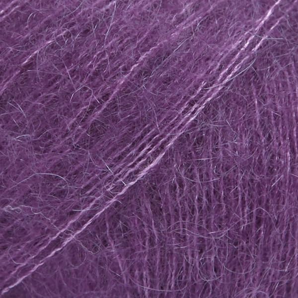 Mohair and Silk Yarn Drops Kid-Silk, 0 or Lace, 2 Ply, 0.9 oz 230 Yards per Ball (16 Dark Purple)