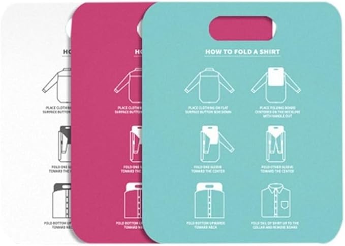 12x10 Inch PP Quick-Fold Laundry Board Rounded Corners Design Clothes Folding Tool for Shirts Pants Storage