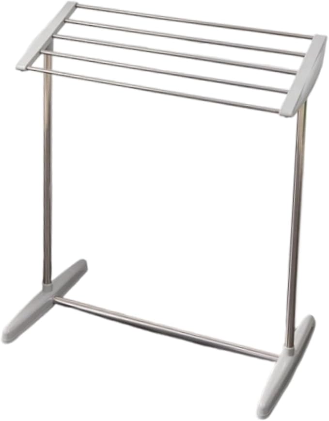 Fenteer Stainless Steel Clothes Drying Rack, 24.4 x 14.2 x 27.6 in Freestanding Laundry Rack for Indoor and Balcony Use