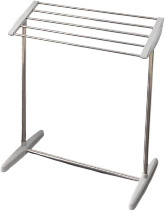 Fenteer Stainless Steel Clothes Drying Rack, 24.4 x 14.2 x 27.6 in Freestanding Laundry Rack for Indoor and Balcony Use