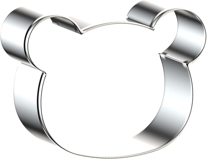 Teddy Bear Head Cookie Cutter Set Large - 5", 4", 3", 2" - 4 Piece Polar Bear, Koala, Panda Face Cookie Cutters - Stainless Steel