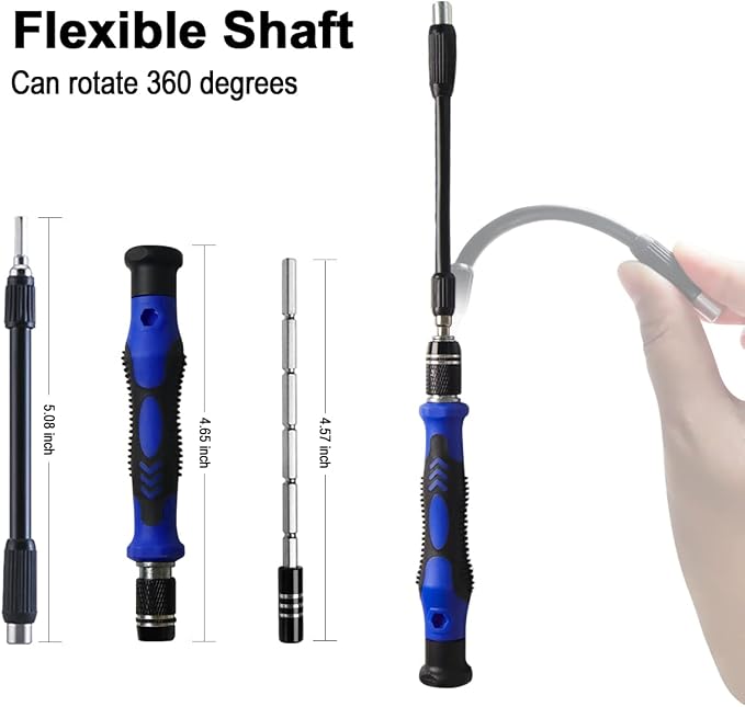 Screwdriver Sets 142-Piece Electronics Precision Screwdriver with 120 Bits Magnetic Repair Tool Kit for iPhone, MacBook, Computer, Laptop, PC, Tablet, PS4, Xbox, Nintendo, Game Console, etc