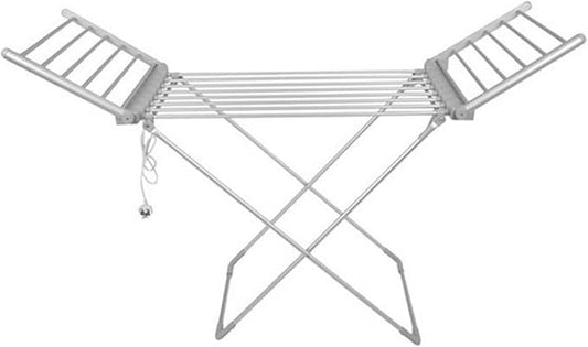 MAAOBR Electric Heated Drying Rack Portable Folding Constant Temperature | Laundry Drying Rack w/Aluminum Frame, Space-Saving Airer Lightweight Laundry Hanger for Balcony, Laundry Room, No Assembly