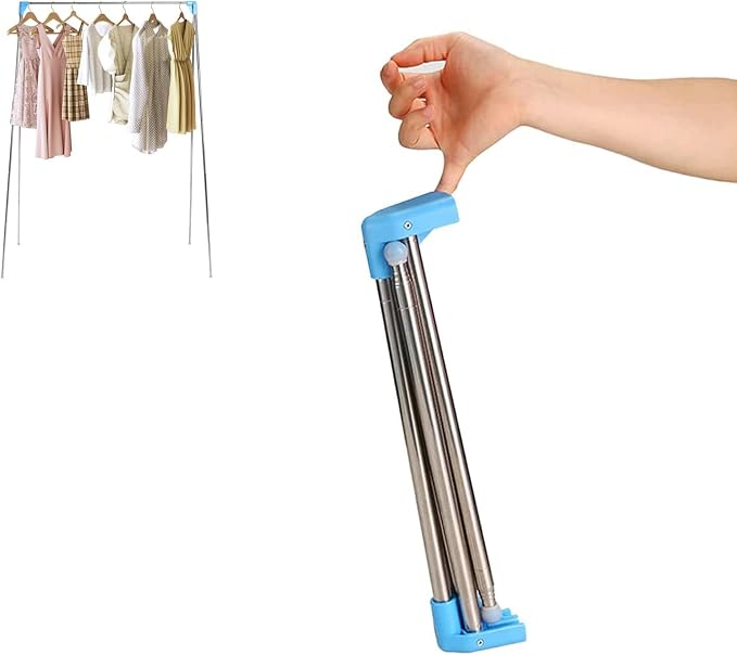 Ligtchser Portable Travel Garment Rack,Collapsible Mini Clothing Rack | Portable, Easy to Store,with Small Space Occupation,This Folding Clothing Rack is Suitable for Travel and Dance.