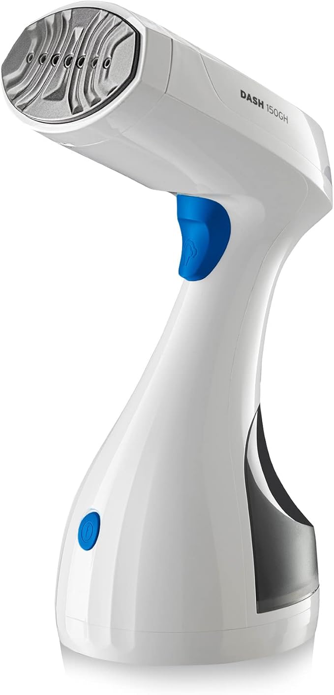 Reliable Dash Portable Garment Steamer, Continuous Steam, 30 sec Heat Up | Handheld Steamer, Fabric Brush, Light Weight, 1500W, Continuous Steam, Auto-shut off, Clothes Wrinkle Removal, White