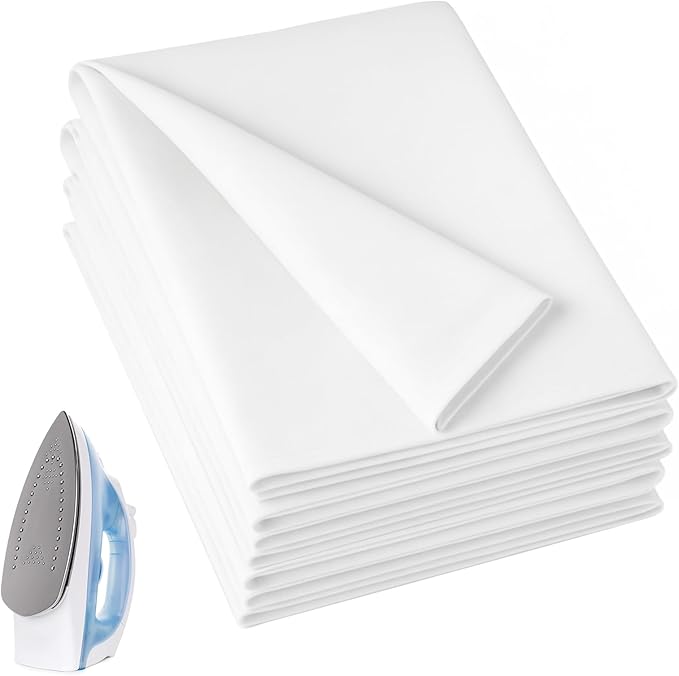 Mindsoft 5 Pcs Pressing Cloth for Ironing Cotton Cloth Pressing for Iron 11 x 28 Inch Fabric Press Clothing Sewing and Ironing Fabric Protector Press Tool