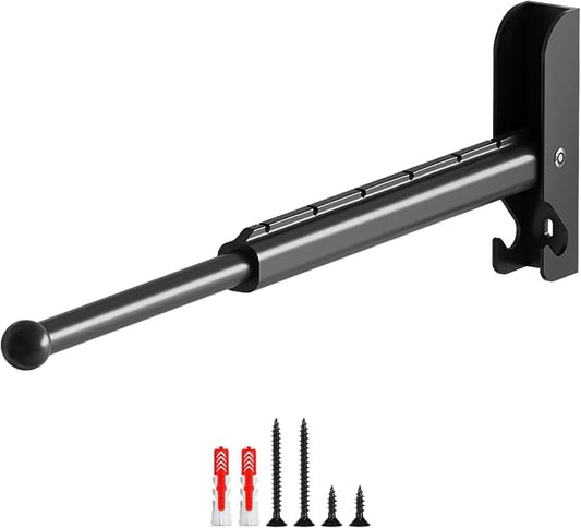 BaiNong Pull Out Wall Mounted Clothes Drying Rack Black 13" Foldable | Laundry and Drying Solutions for Small Spaces Easy to Install