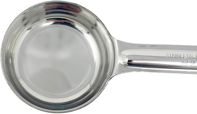 Generic 2 Pack - 3 oz. Slotted Portion Control Scoops, Spoodles - Beige Handle Perforated Food Serving Spoon, Single Knife, Silver, MCP03EP