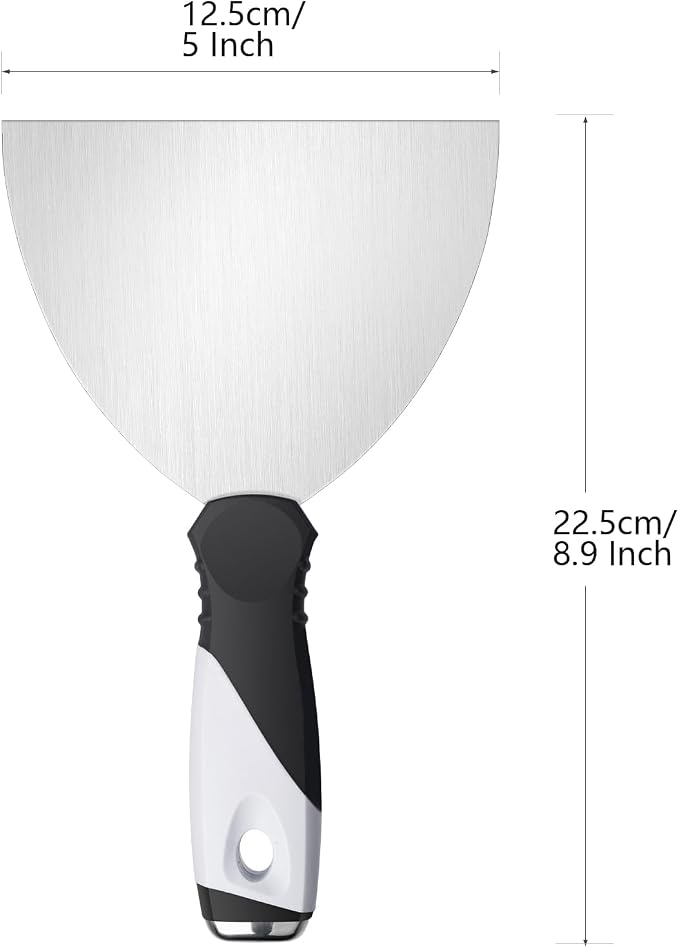 Mister Rui 3Pack 3" 5" 6" Stainless Putty Knife & Paint Scraper, Hammer End | 3" 5" 6" stainless putty knife and paint scraper with hammer end. for wood, paint removal, taping. Durable & rust-resistant