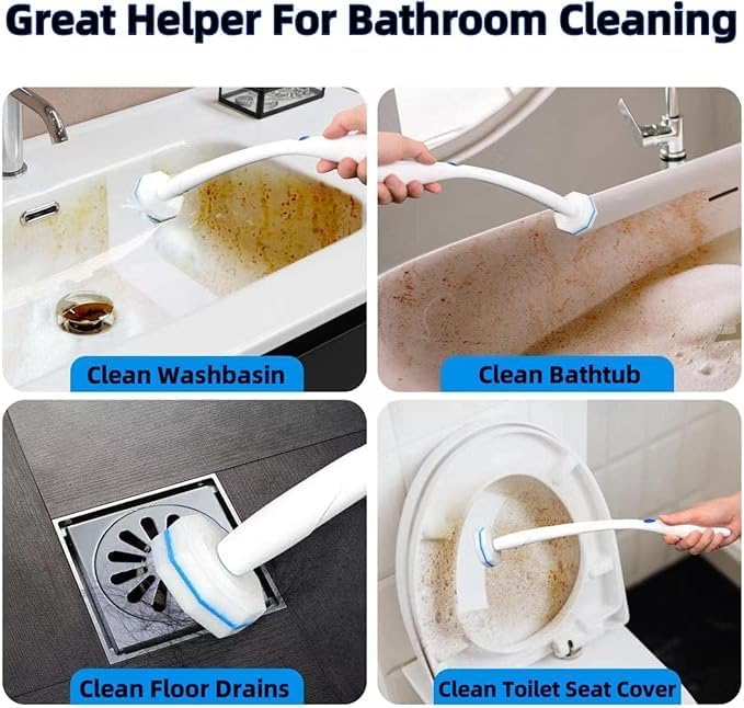 Toilet Wand Refill Heads,Disposable Brush Refills | Snap-on toilet brush heads fit most standard wand handles for quick everyday bathroom cleaning,50 Count