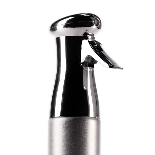 Colortrak Luminous Spray Bottle, 250ml/8.5oz Bottle with Full 360° Distribution, Easy-Use Pump, Quick View Window to Monitor Water Level, Eco-Friendly, Silver