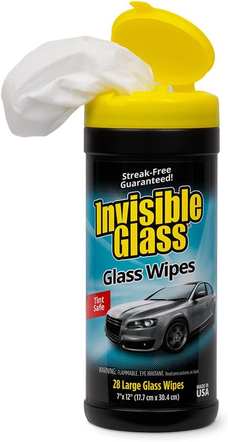 Invisible Glass 99611 3-Piece Auto Glass Cleaning Kit Includes Premium Glass Cleaner Spray, Wipes and (1) Microfiber Towel for Streak-Free Auto Glass Windows, Windshields & Mirrors