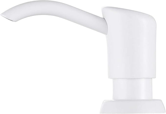 Soap Dispenser for Kitchen Sink, Kitchen Sink Soap Dispenser with 17 Ounce Large Pet Soap Bottle, in Sink Soap Dispenser Refill from The Top, White