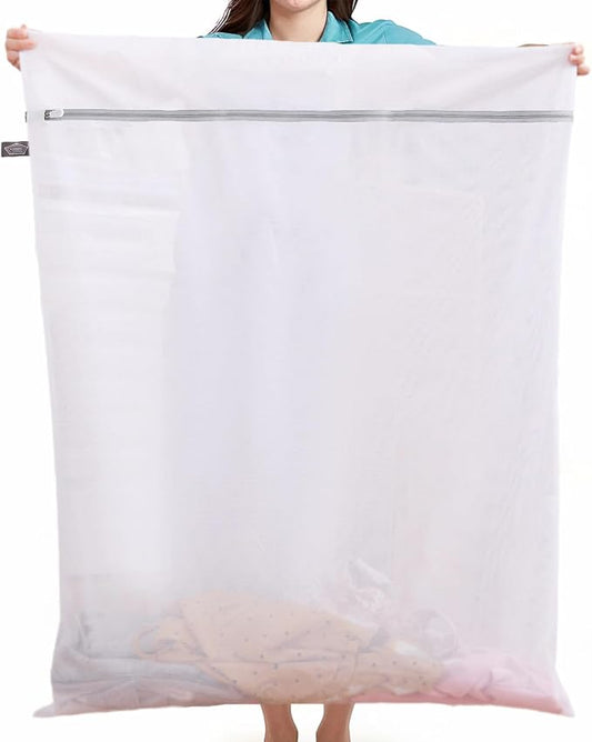 Laundry Bags Mesh Wash Bags, Large Garment Bag for Washing Machine | Laundry Garment Bag for Sheet, Throw Blanket, Curtain, Cushion Cover, Comforter, Tumble Dryer Safe, Super Big