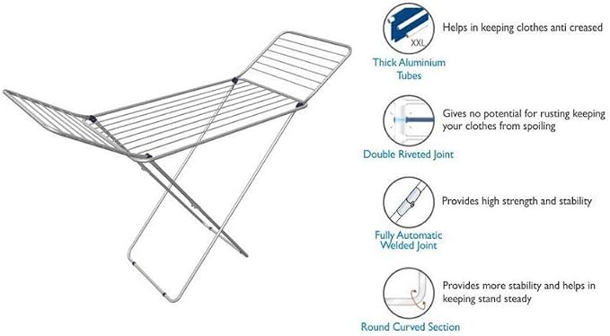 Vileda Alumix Airer, Steel and Aluminium, Silver
