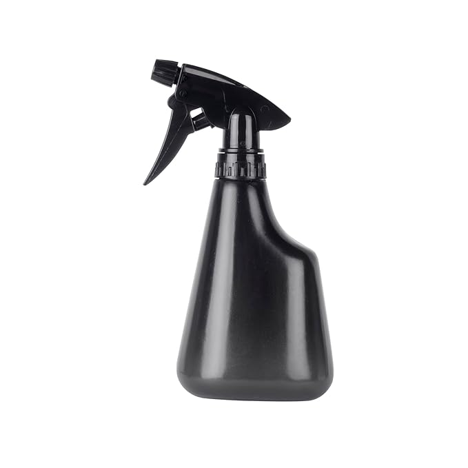 Cricket H2O Water Spray Bottle 4-Pack – Adjustable Mist Nozzle, Aluminum Reusable Design, 15.7 oz Each – Hairstylist & Barber Styling Tool – Black, Value Set