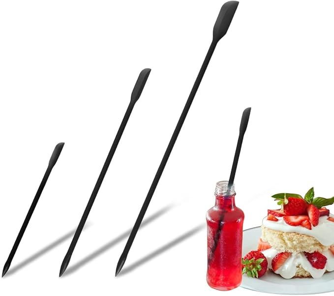 9Pcs Silicone Spatula Set,Flexible Small Spatula Tools for Baking, Mixing, Cooking, Frying, Kitchen Use.Jar Spatulas for Scraping,BPA free,cookware safe (Black)