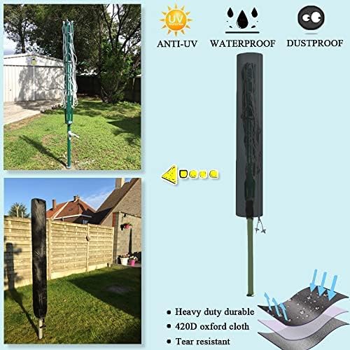 Rotary Dryer Clotheslines Cover Umbrella Drying Line Rack Protective Waterproof 420D