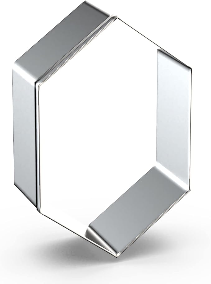 Hexagon Gem Cookie Cutter Set 8-Piece 1.5" to 5" by QAAQS