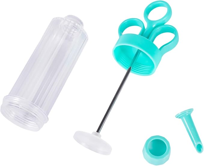 Cupcake Injector/Decorating Icing Set, 9-Piece Set, Stainless Steel Laminating gunCookie gunSqueeze cookie makerCream laminating gunLaminating nozzleSoluble beansBaking tools (Blue 9pcs)