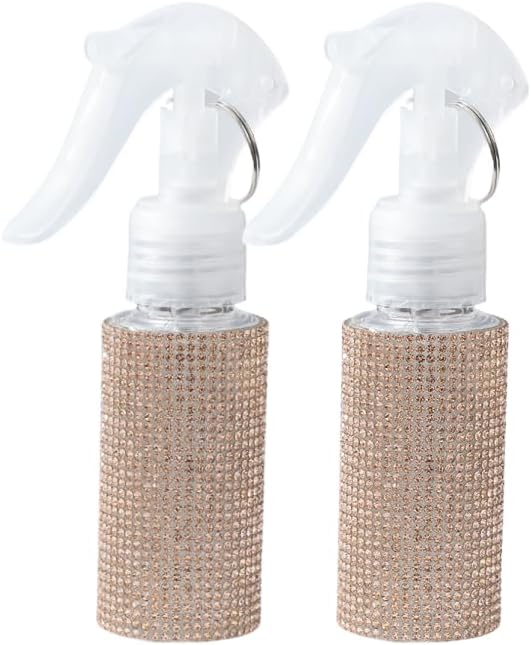 60ml Empty Spray Bottles, Continuous Spray Bottle for Hair, Spray Water Bottle Fine Mist Refillable, Skin Care, Showering Pets, Plants, Travel, Ironing and Cleaning -Champagne
