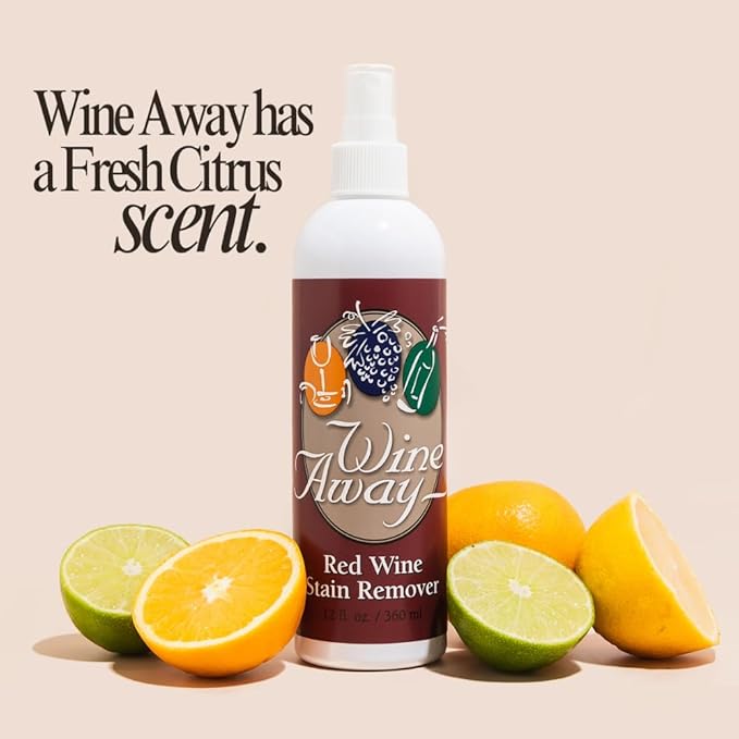 Wine Away Red Wine Stain Remover - Perfect Fabric Upholstery and Carpet Cleaner Spray Solution - Removes Wine Spots - Wine Out - Spray and Wash Laundry to Vanish Stain - 12 Ounce, Set of 3