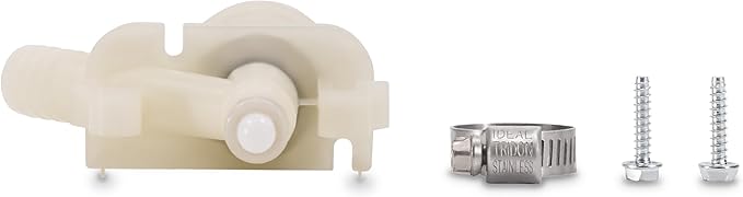 Genuine Dometic OEM Water Valve Kit 385311641 | For 300 and 400 Series Dometic and Sealand Toilets | Includes Hose Clamp and Fasteners | White Compact Kit for Efficient Repair and Replacement