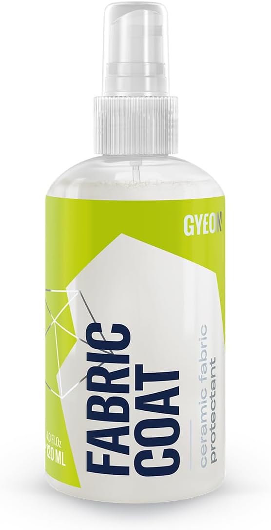 Gyeon Quartz Fabric Coat Super‑Hydrophobic UV‑Resistant Ceramic Textile Pro | Super-hydrophobic ceramic textile protectant repels stains and supports self-cleaning protection on upholstery and fabric
