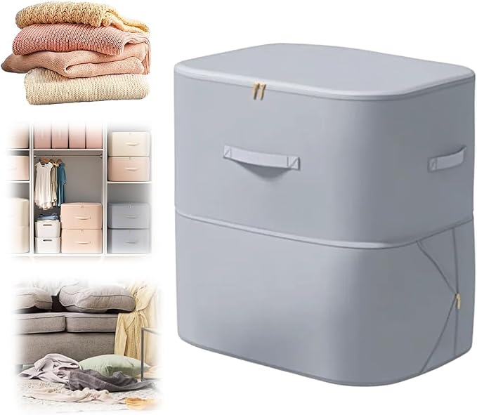 2026 New 3-Layer Ultra Space Saving Self Compression Organizer, Multifunctional Comforter Storage Bag for Comforters, Clothes, Blankets, Home Organization Must Haves (Gery, X-Large)