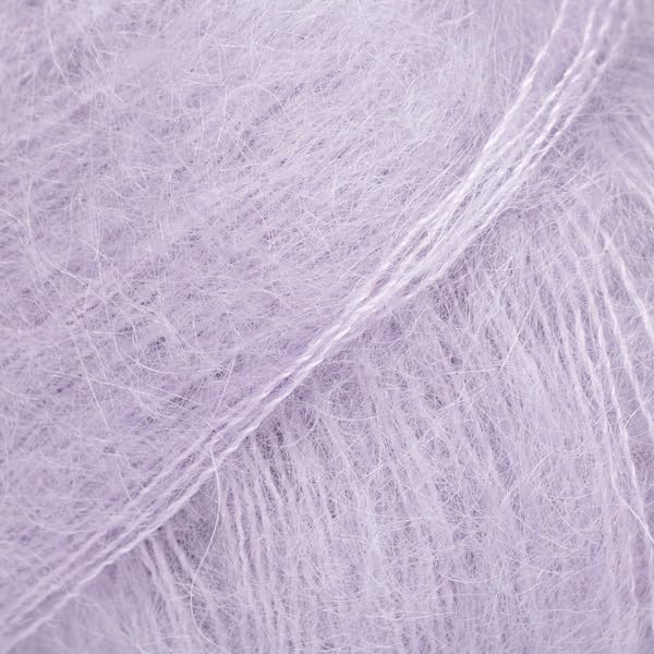 Mohair and Silk Yarn Drops Kid-Silk, 0 or Lace, 2 Ply, 0.9 oz 230 Yards per Ball (55 - Misty Lilac)