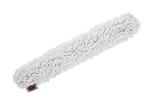 Rubbermaid Commercial Products, HYGEN Quick-Connect Flexible Dusting Wand with Microfiber Sleeve, White, Flexible Dusting for Office/School/Stadium/Lobby/Restaurant