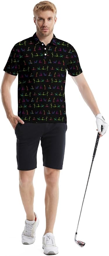 Polo Shirts for Men Moisture Wicking Mens Polo Shirts Patriotic Shirts for Men