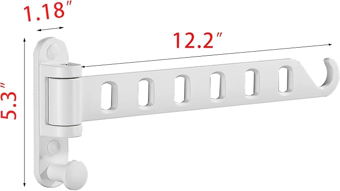 JOOM Laundry Drying Rack Wall Mounted Clothes Drying Rack Clothes Hanger White