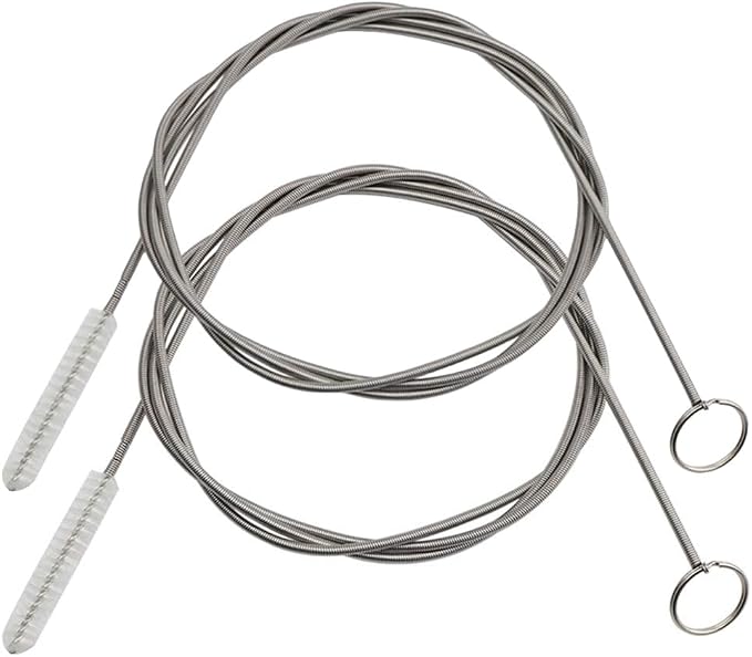 Extra Long Pipe Tube Cleaner Fridge Drain Pipe Dredging Tool Flexible Drain Brush Skinny Tube Spiral Cleaning Brush Drinking Straw Cleaner Brush Nylon Spring Aquarium Filter Brush 155CM (2)