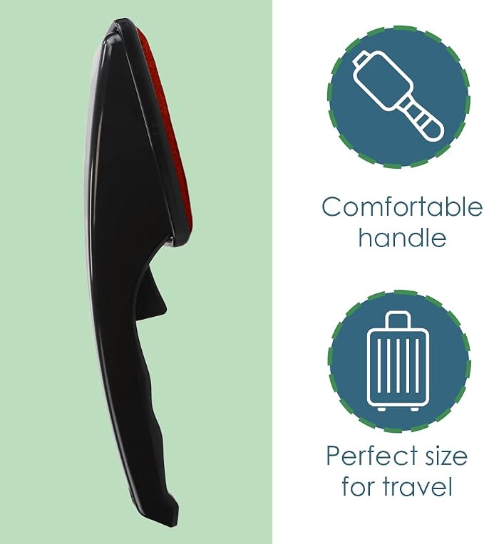 Lint Remover for Pet Hair (2 Pack), by Home Basics: Swiveling Lint Brushes for Clothes and Furniture | Plastic Garment Brush (Red)