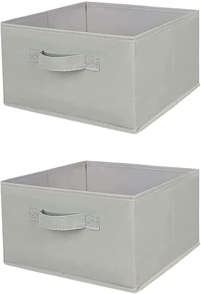 Hanging Shelf Closet Storage Organizer Removable Drawers ，Hanging Storage Organizer Hanging Sweater 2 Sock Underwear Drawers for Closet, Bedroom, Light Grey