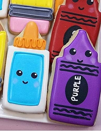 Ann Clark Back to School and Teacher Appreciation Cookie Cutters 5-Pc. Set Made in USA, Apple, Pencil, Crayon, Scissors, Paper