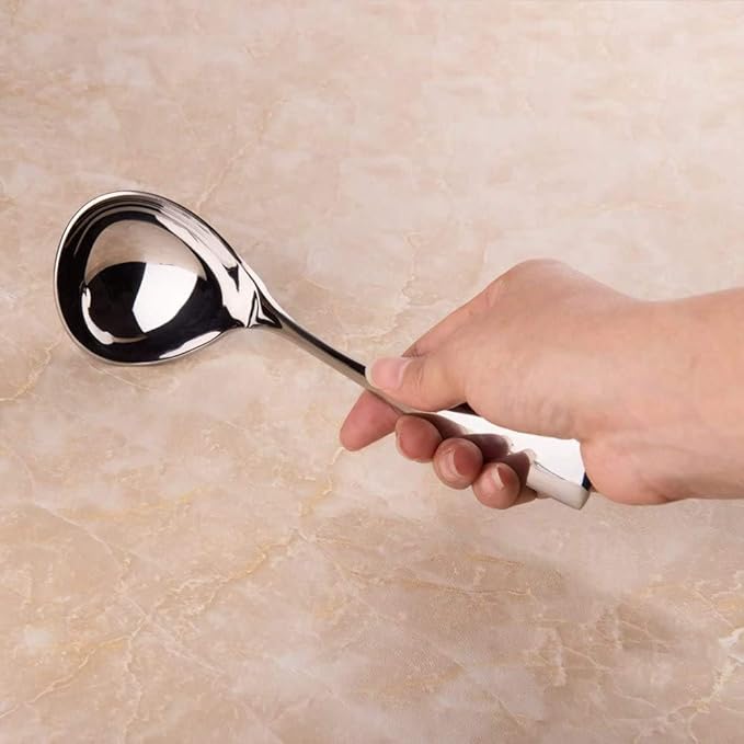 IMEEA 7.6-Inch Small Serving Ladle, 18/10 Stainless Steel Gravy Spoon for Sauce & Dressing